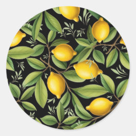 Citroenen van de Amalfi Coast Elegant Ronde Sticker