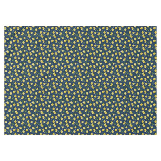 Citroenen van Sorrento Blue en Yellow Citrus Tafelkleed (Voorkant (Horizontaal))
