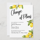 Citroenen Verandering van Plannen Uitgesteld Bruil Kaart (Voorkant)