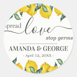 Citroenen verspreiden liefde Trouwgunst Verzorging Ronde Sticker