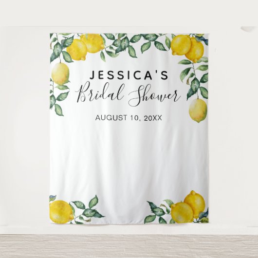 Citroenen Vrijgezellenfeest Achtergrond Fotocabine Wandkleed (Voorkant)