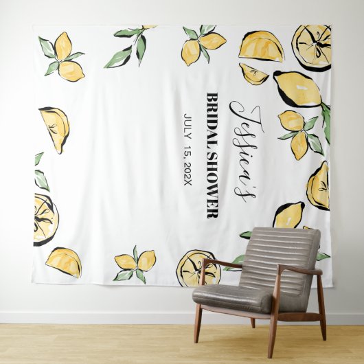 Citroenen Vrijgezellenfeest Achtergrond Fotocabine Wandkleed (In Situ (horizontaal))