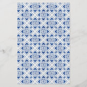 Citroenen Vrijgezellenfeest Bingo Mediterraan Blau Flyer (Achterkant)