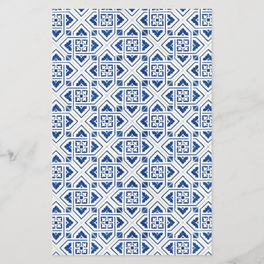 Citroenen Vrijgezellenfeest Bingo Mediterraan Blau Flyer (Achterkant)