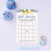 Citroenen Vrijgezellenfeest Bingo Mediterraan Blau Flyer (Enkel)