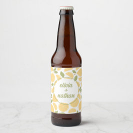 Citroenen Vrijgezellenfeest of bruiloft gepersonal Bier Etiket