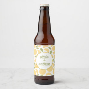 Citroenen Vrijgezellenfeest of bruiloft gepersonal Bier Etiket