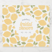 Citroenen Vrijgezellenfeest of bruiloft gepersonal Sparkling Wijnetiket (Enkel label)