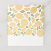 Citroenen Vrijgezellenfeest of bruiloft Plaatskaartje (Buitenkant ongevouwen)