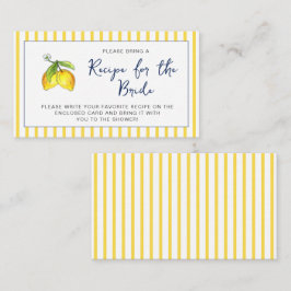 Citroenen Vrijgezellenfeest Recept aanvraag kaart