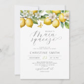 Citroenen Vruchten Citrus Baby shower Invitation Kaart (Voorkant)