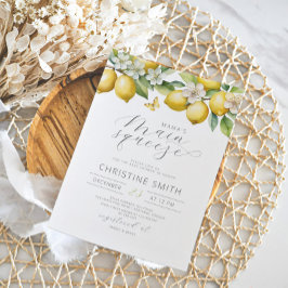 Citroenen Vruchten Citrus Baby shower Invitation Kaart