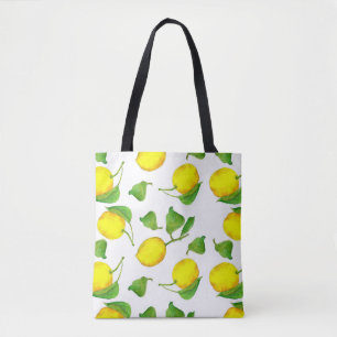 Citroenen Waterverf Fruit Citrus Geel Tote Bag