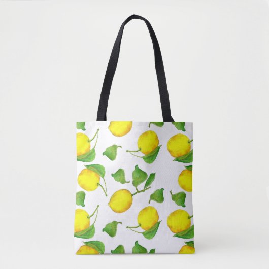 Citroenen Waterverf Fruit Citrus Geel Tote Bag (Voorkant)