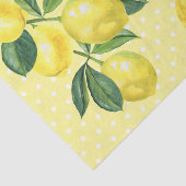 citroenen waterverf polka-stippen, vers rustig tissuepapier (Detail)