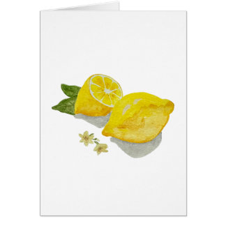 Citroenen Waterverf Print Wenskaart