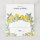 Citroenen Wedding Place kaart Plaatskaartje (Buitenkant ongevouwen)