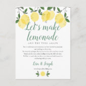 Citroenen Wijzig de Datum Uitgesteld Geannuleerd F Briefkaart (Voorkant)