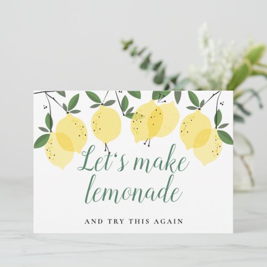 Citroenen Wijzigen de Datum Uitgesteld Geannuleerd Save The Date (Staand voorkant)