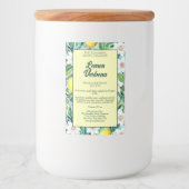 Citroenen & witte bloemen waterdicht cosmetica lab voedselcontainer etiket (Voorkant)