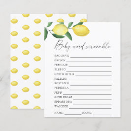 Citroenen - Woord-ontwarspel babyshower spel