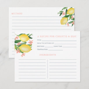 Citroenen Zachte Roze Tekst Bloemen Doucherecept K Kaart