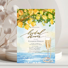 Citroenen Zee Prosecco & Parels Vrijgezellenfeest Kaart