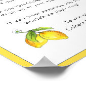 Citroenen Zet een ring op het Vrijgezellenfeest Sp Poster (Hoek)