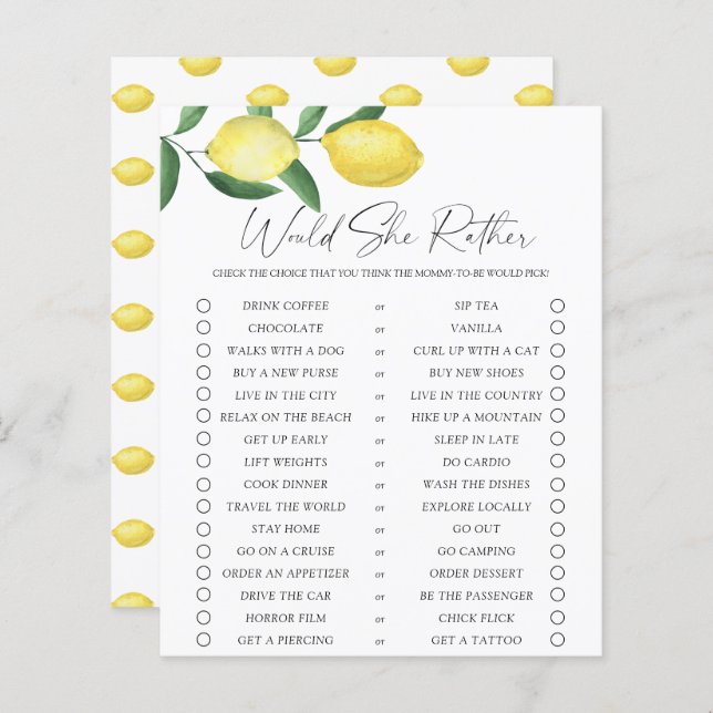 Citroenen - Zou ze liever spelen (Voorkant / Achterkant)