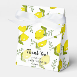 Citroenenbladpatroon Baby Shower Geschenkdoos Bedankdoosjes