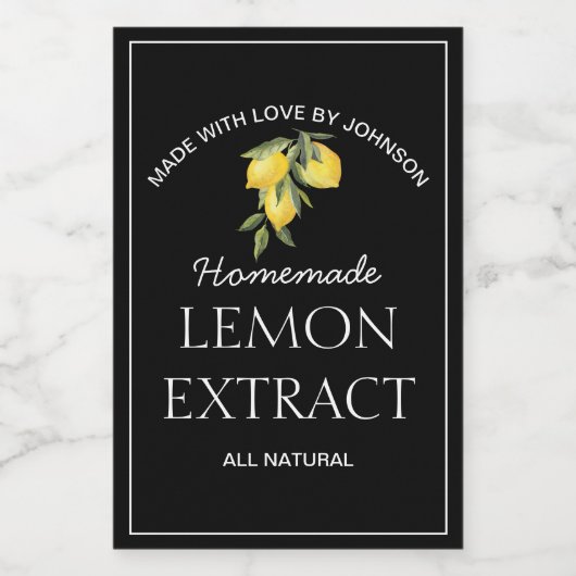 Citroenextract-etiket Wijn Etiket (Enkel label)