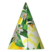 Citroenfantasie: Creatief bloemenpatroon Feesthoedjes (Achterkant)