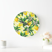 Citroenfantasie: Creatief bloemenpatroon Grote Klok (Huis)