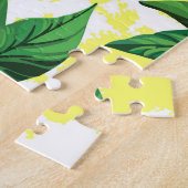 Citroenfantasie: Creatief bloemenpatroon Legpuzzel (Zijkant)