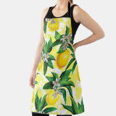 Citroenfantasie: Creatief bloemenpatroon Schort (Insitu)