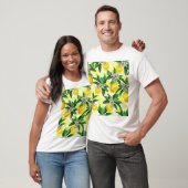 Citroenfantasie: Creatief bloemenpatroon T-shirt (Unisex)