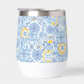 Citroenfruit, blauw tegel collage (Rechts)