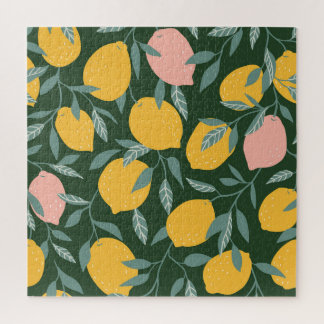 citroenfruit naadloos patroon legpuzzel