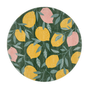 citroenfruit naadloos patroon snijplank