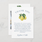 Citroengeel Baby shower Bedankt Card (Voorkant / Achterkant)