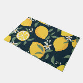 Citroengeel bladpatroon deurmat (Schuin)