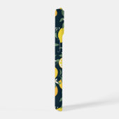 Citroengeel bladpatroon iPhone 15 case (Rechterkant)