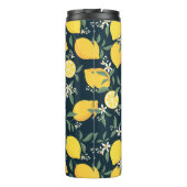 Citroengeel bladpatroon thermosbeker (Achterkant)