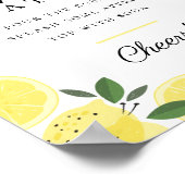 Citroengeel Citrus Aperol Spritz Stationsnaam Poster (Hoek)