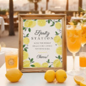 Citroengeel Citrus Aperol Spritz Stationsnaam Poster