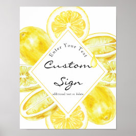 Citroengeel | Citrus | Op maat gemaakte tekstbord Poster