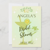 Citroengeel Cocktail Party Vrijgezellenfeest Kaart (Voorkant)