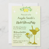 Citroengeel Cocktail Party Vrijgezellenfeest Kaart (Achterkant)