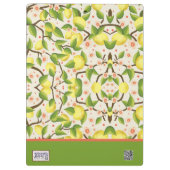 Citroengeel Gepersonaliseerde Naam Bloemenleraar Klembord (Achterkant)