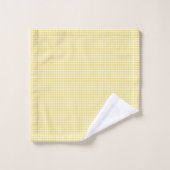 Citroengeel Gingham Bad Handdoek (Wasdoekje)